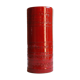 Cylindrical red ceramic vase by Aldo Londi for Bitossi, Italy