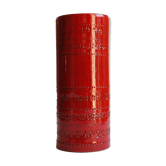 Vase en céramique rouge cylindrique par Aldo Londi pour Bitossi, Italie
