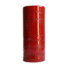 Vase en céramique rouge cylindrique par Aldo Londi pour Bitossi, Italie
