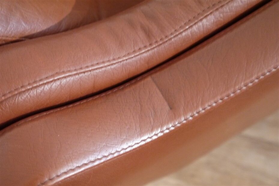 Danish armchair in cognac leather 1960