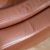 Danish armchair in cognac leather 1960