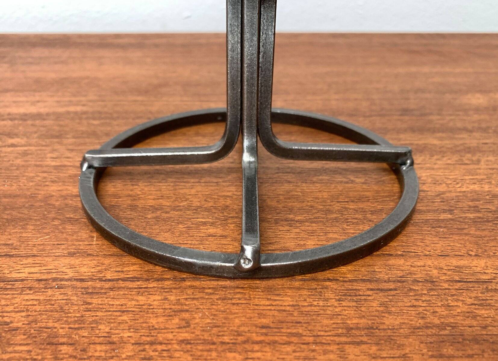 Danish metal and glass candlestick, 1960s