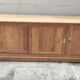 Large four-door row of industrial furniture in raw wood design