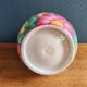 Vintage Floral Ceramic Vase - Large Barbotine Vase with Pink Flowers
