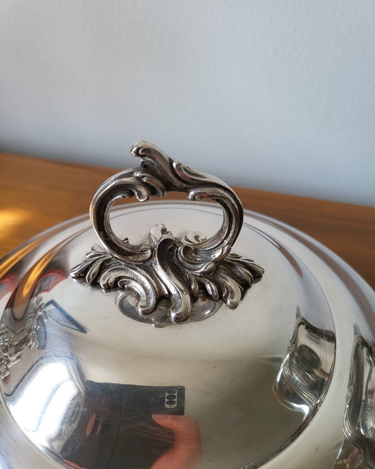 Silver-plated vegetable dish with Lutece hallmark
