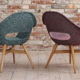 Ensemble de deux fauteuils lounge conçus par Miroslav Navrátil, années 1950, République tchèque
