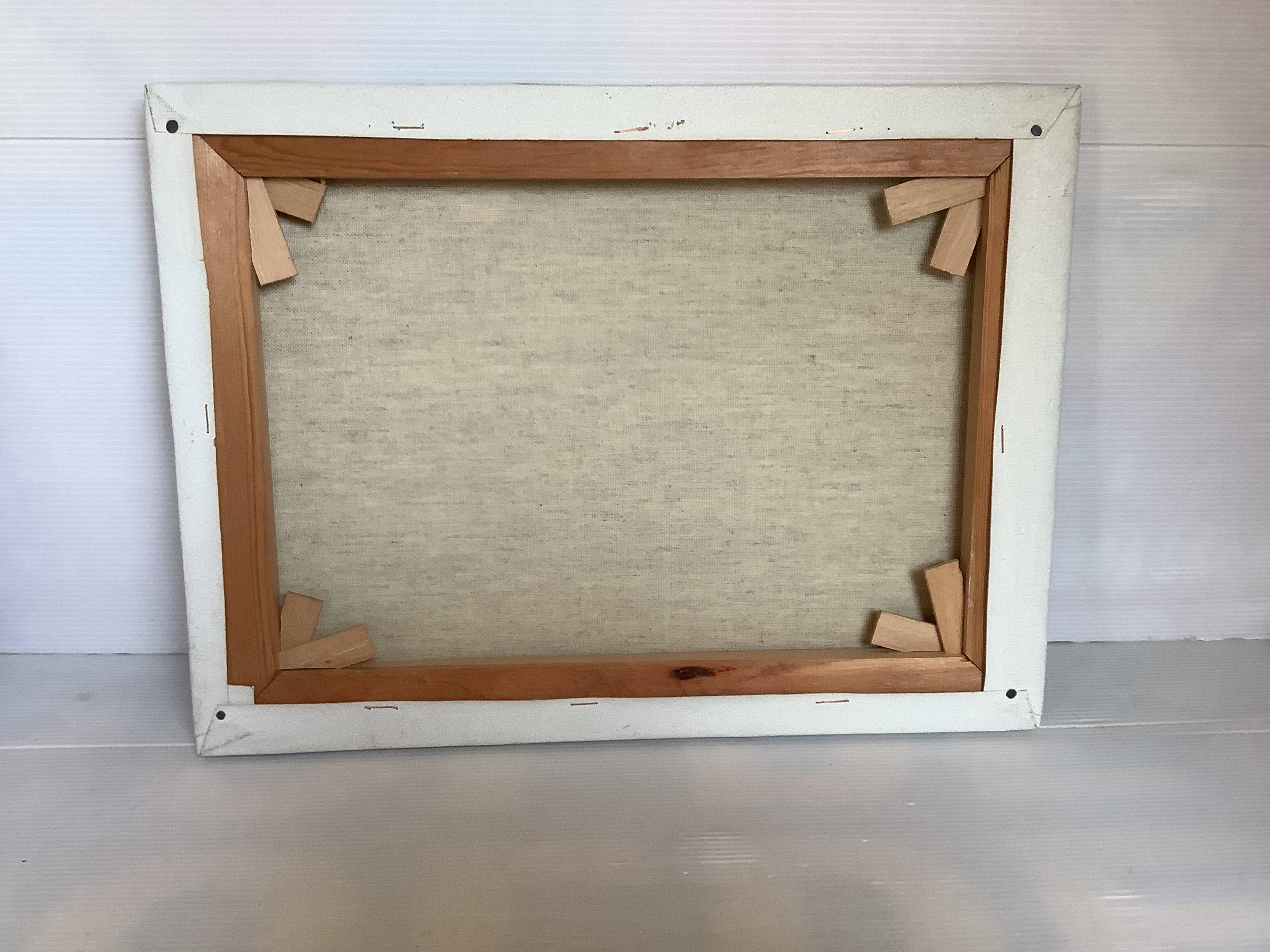 Mountain landscape painting oil on canvas signed