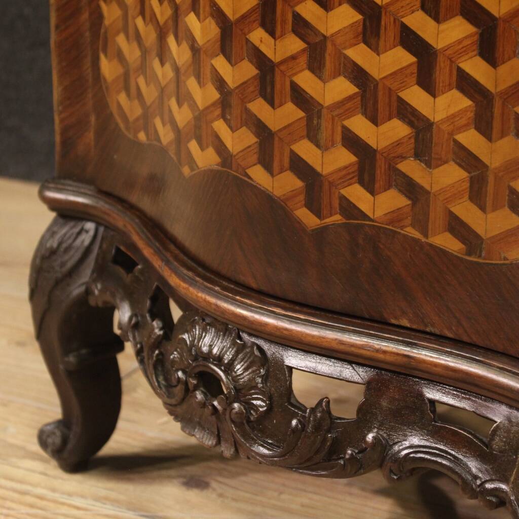 Small French inlaid sideboard from the 20th century