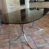 Euro Steel Furniture belgium table and 4 chairs set 1970