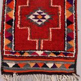Vintage turkish  tribal runner 350x90 cm veg dye wool rug tribal, handmade