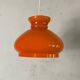 Orange opaline glass pendant light