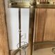 Oval golden brass rolling dessert trolley, Maison Jansen style, 1960s.