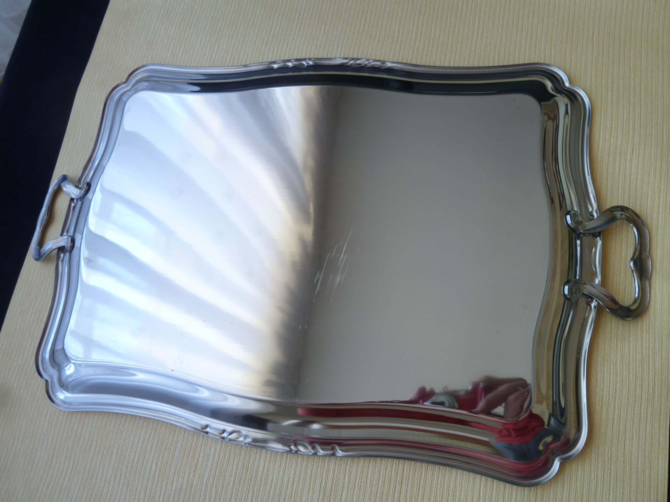 Stainless service tray 18/10 th 44.5 x 32.5 cm