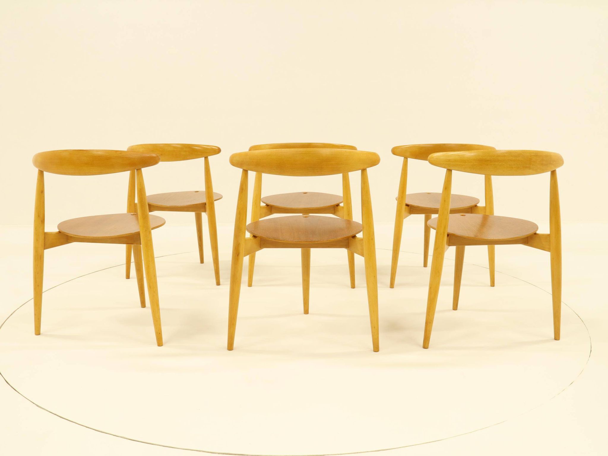 Service de table Heart, conçu par Hans Wegner pour Fitz Hansen, Danemark, années 1960