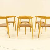 Heart dining set, designed by Hans Wegner for Fitz Hansen,  Denmark 1960s