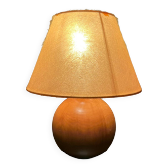 Lampe boule bois massif