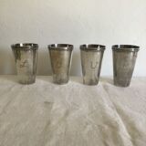 4 'love' metal vases