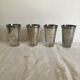 4 'love' metal vases