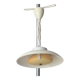 Vintage white metal pendant light - up and down system - Space Age Design