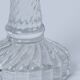 Set of 2 transparent glass candle holders