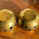 Pair of brass candle holders