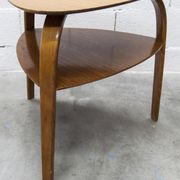 Guéridon / tripod coffee table Bow Wood design Steiner for Baumann 1960