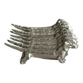 Set of 8 dachshund-shaped knife rests