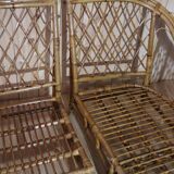 Vintage rattan corner sofa