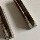 Set of 7 modernist pyrite stoneware potter's knife holders 1970