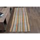 1970s vintage Turkish Oushak handmade wool cotton orange runner rug 79x237