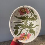 Ceramic salad bowl or decorative plate flower decoration