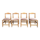 Suite de 4 chaises Guillerme et Chambron modèle Charlotte, sièges vintage