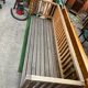 Colonial-style teak bench