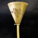 Mid-century pendant lamp in glass and brass, 1950s
