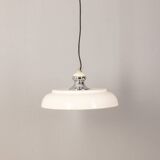 70s vintage chandelier in white metal Italian design