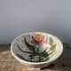 Ceramic salad bowl or decorative plate flower decoration