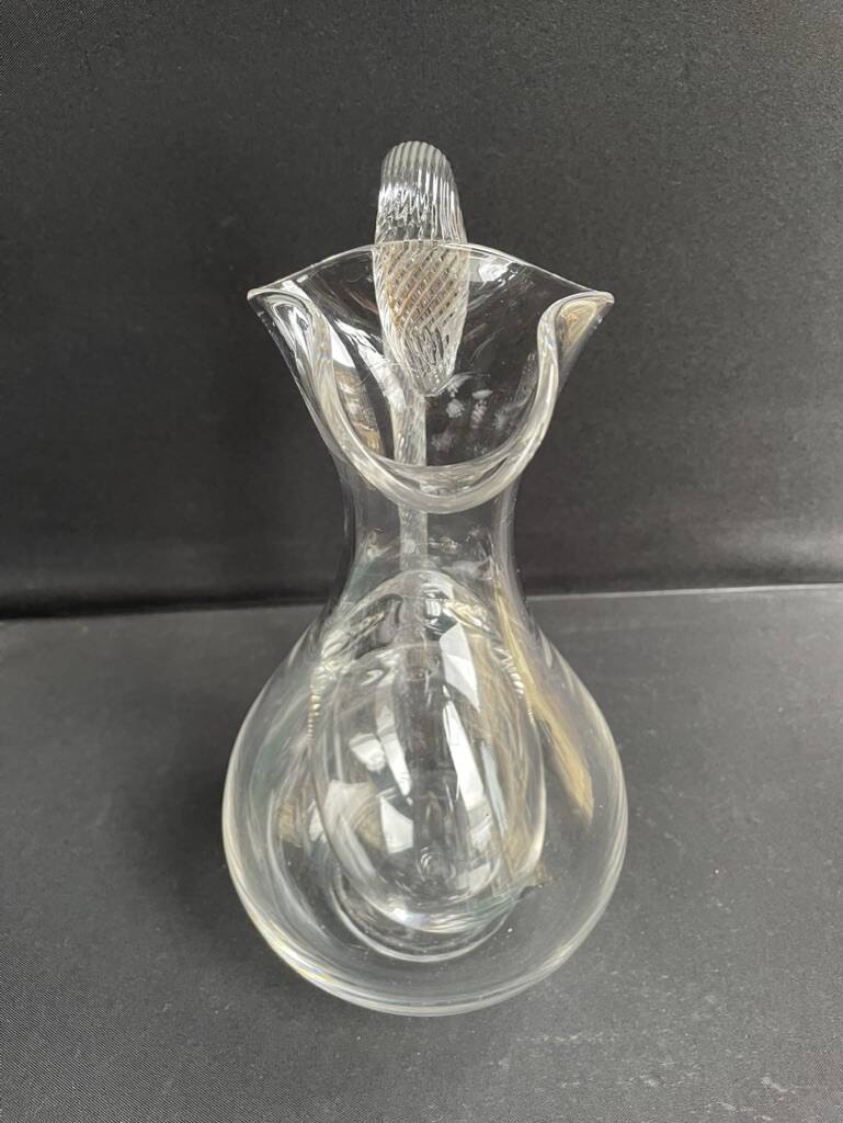 Orangeade pitcher with ice bag – Plain crystal – 19th century