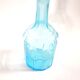 Vintage glass carafe in light blue blown glass 22cm