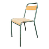 Chaise d'écolier en métal vintage