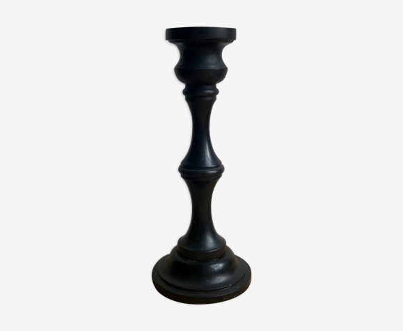 Bougeoir en bois noir