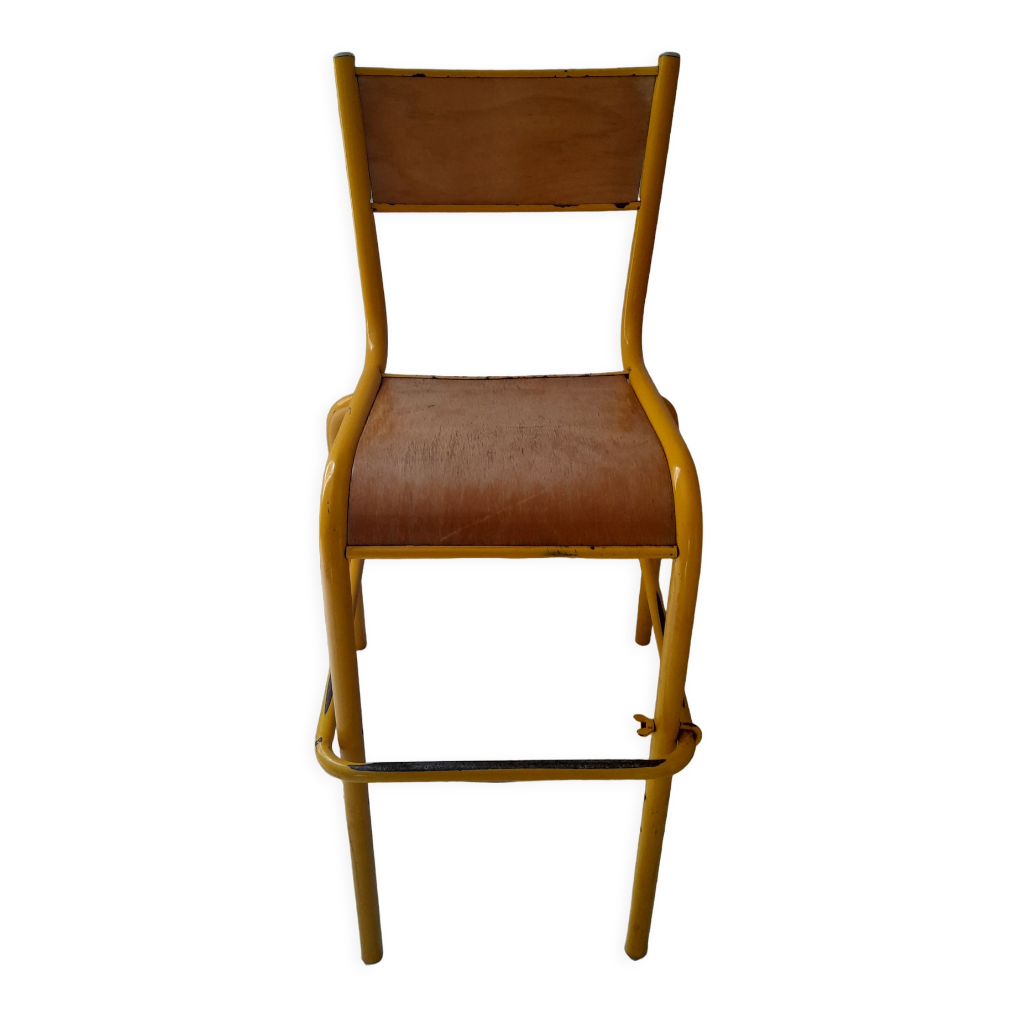 Chaise haute d'école vintage