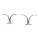 Ensemble de deux bougeoirs en métal argenté par Ystad-Metall, Suède.