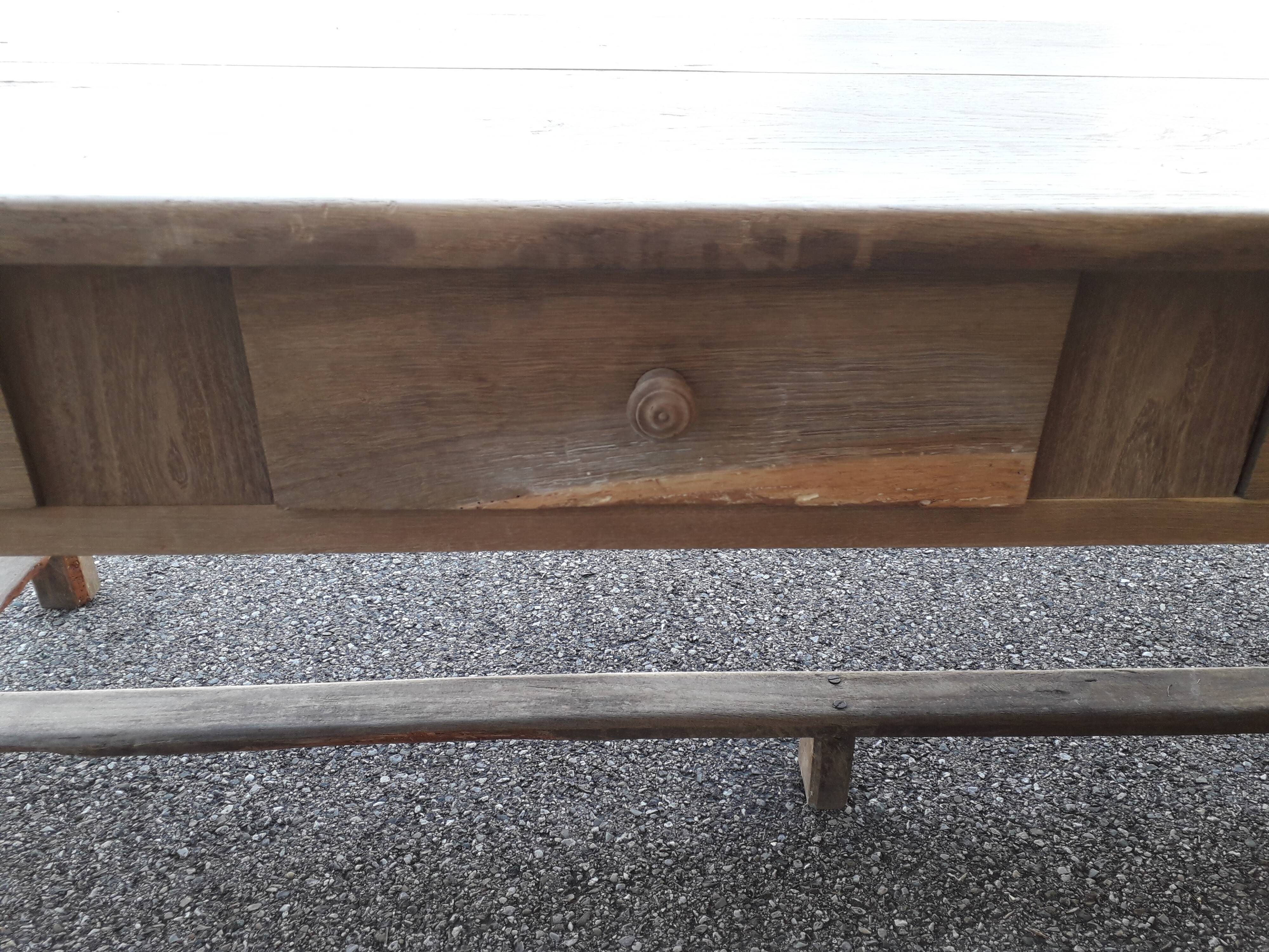 214 cm drawer farm table