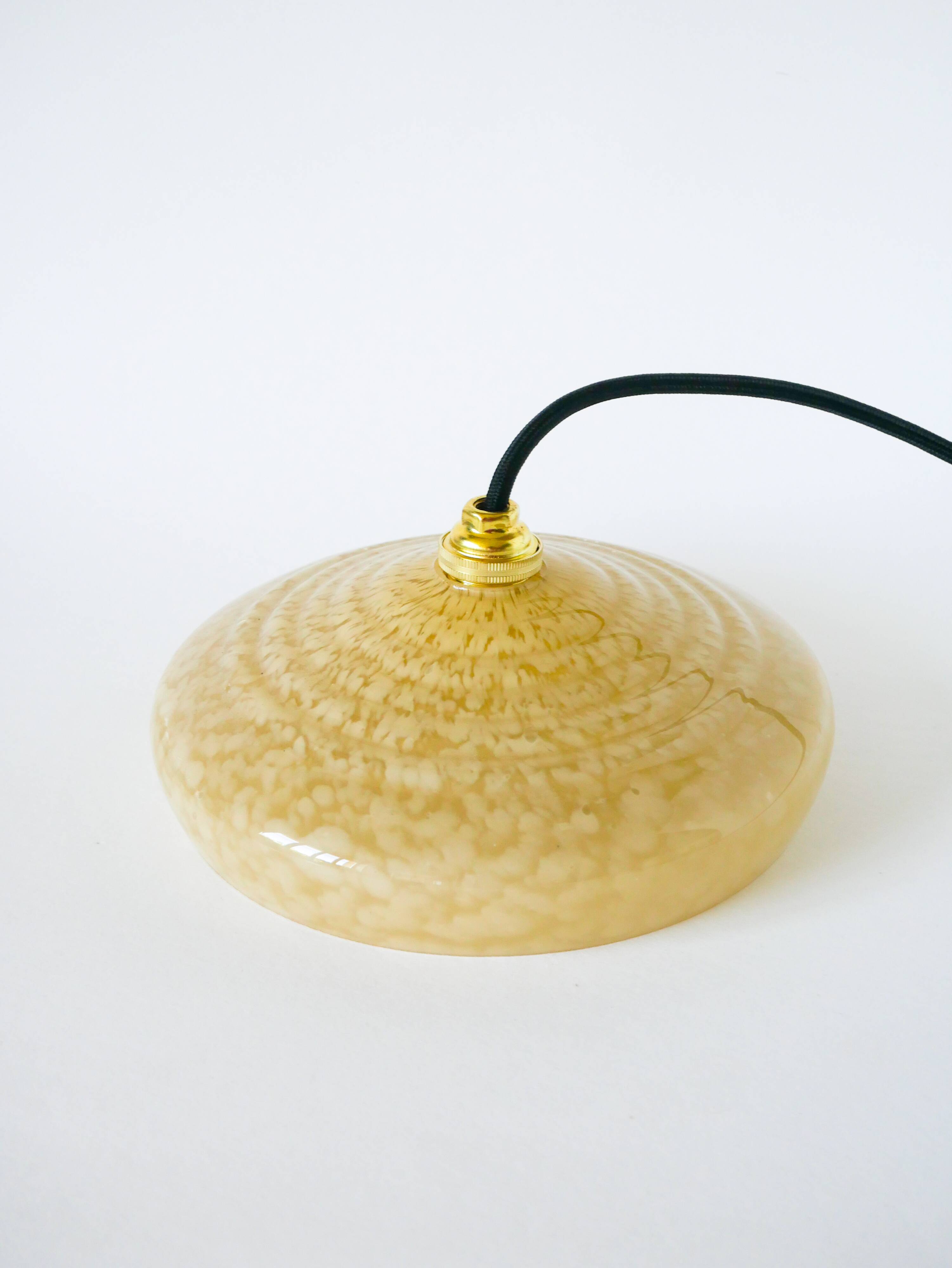 Clichy glass suspension, Dark Yellow, 1930 - 20 x 6.5 cm
