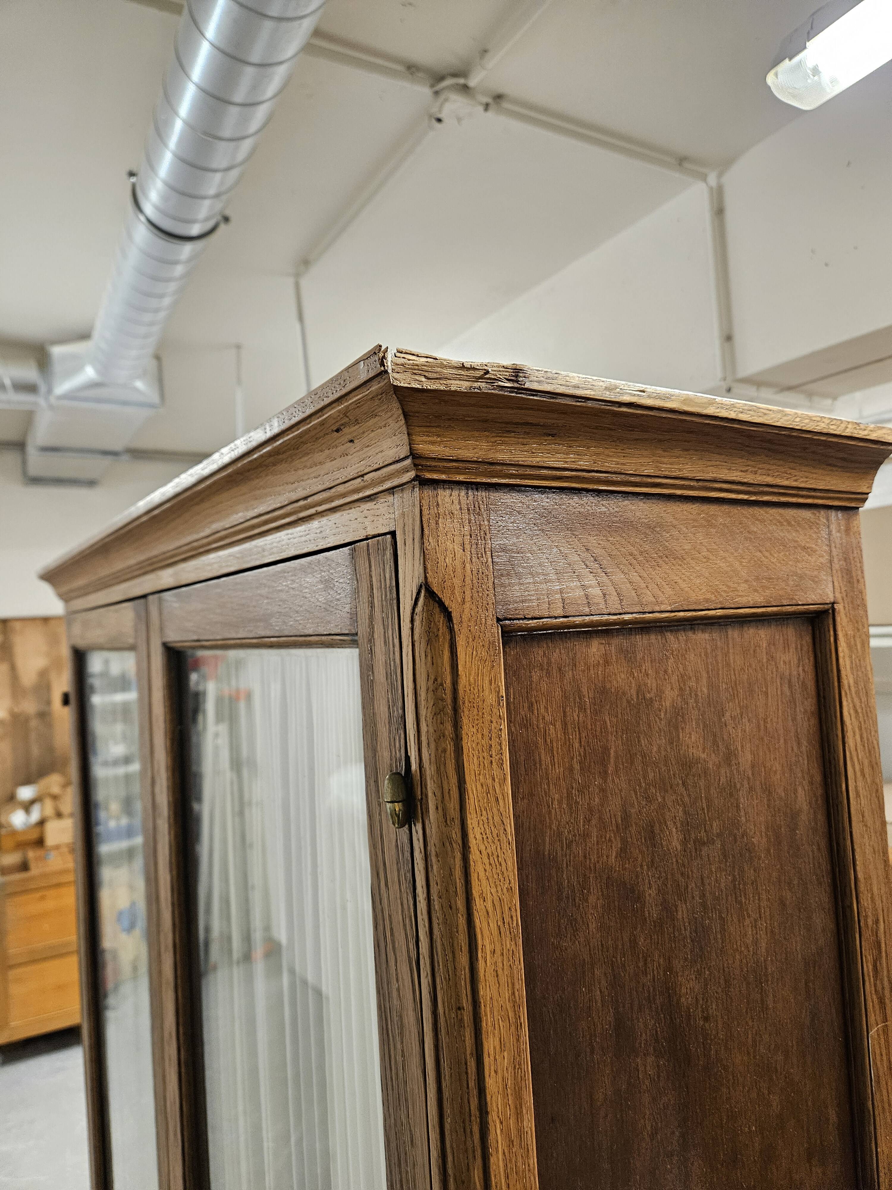 Antique oak administration cabinet
