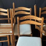 Lot de chaises carré bois Baumann