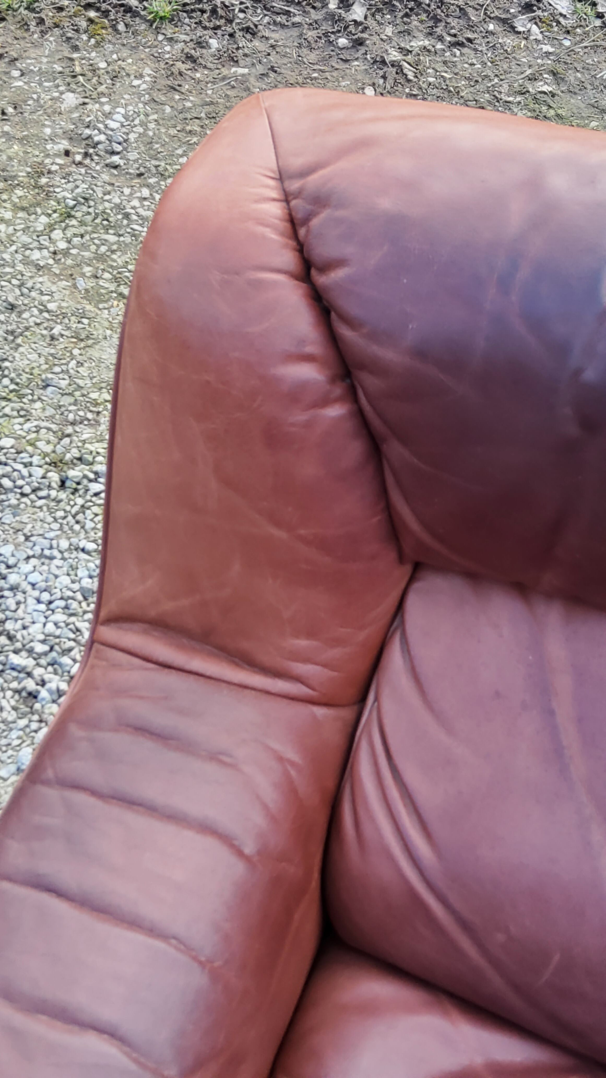 Pair of armchairs and De Sede sofa in cognac leather from the 70s/80s