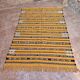 Handmade yellow Berber Kilim rug 226 x 150