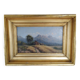 Oil on canvas signed Emile Gochaux Pyrenees, circa 1900