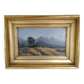 Oil on canvas signed Emile Gochaux Pyrenees, circa 1900